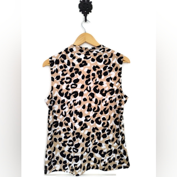 CALVIN KLEIN Sleeveless Tan And Black Top Size Large - Picture 2 of 4